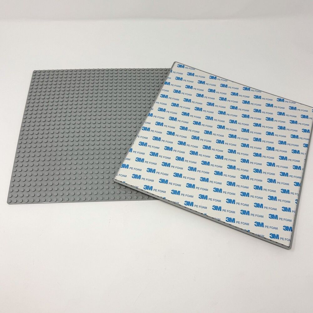 2-Pack Gray Baseplates 32x32 Studs – Compatible with Classic LEGO, 10"x10"